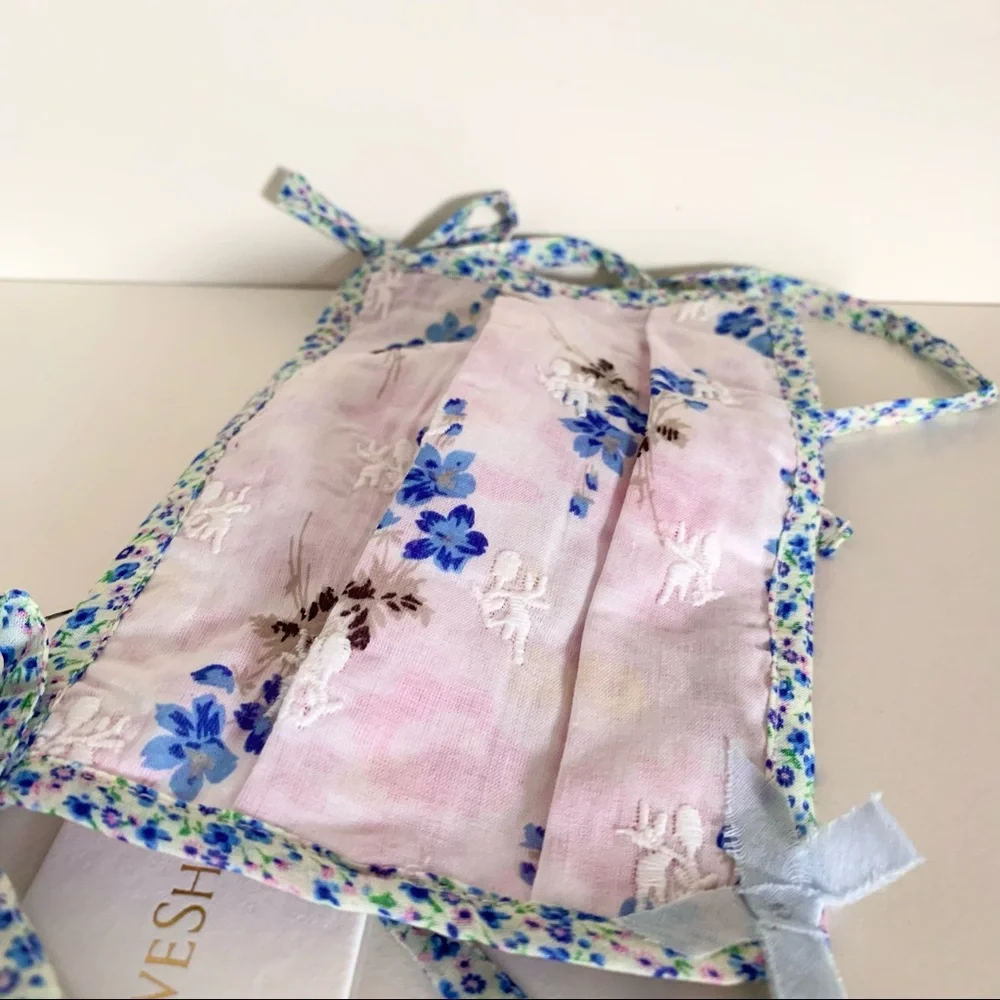 LoveShackFancy embroidered face mask ditsy floral